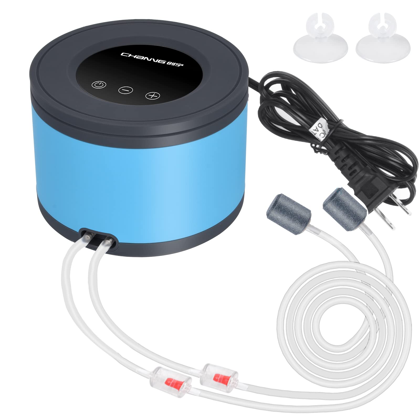 Persuper Ultra Quiet Aquarium Air Pump with Dual Outlets, 20-600 Gallons