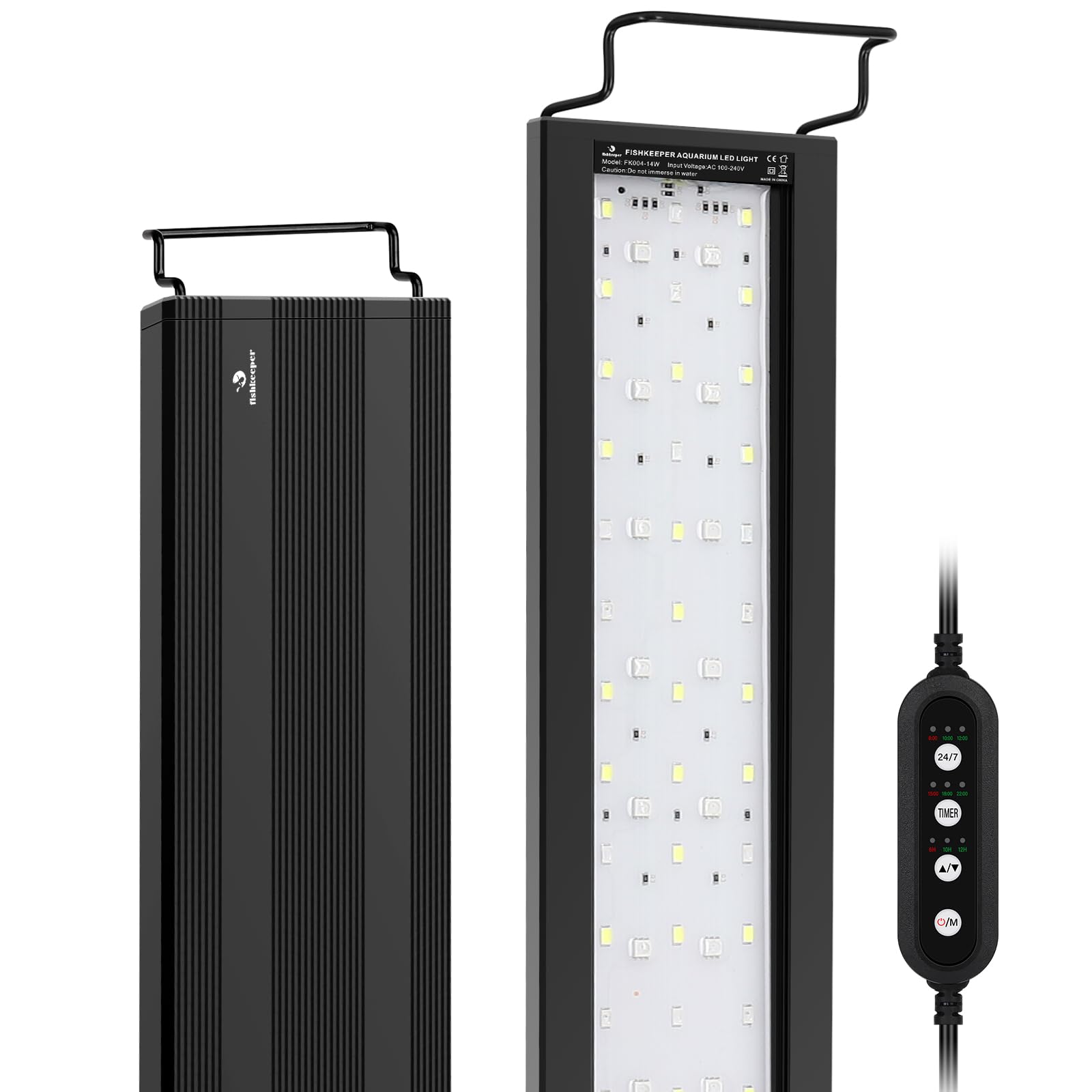 Fishkeeper: 14W Full Spectrum Aquarium Light with Timer for Freshwater Tanks