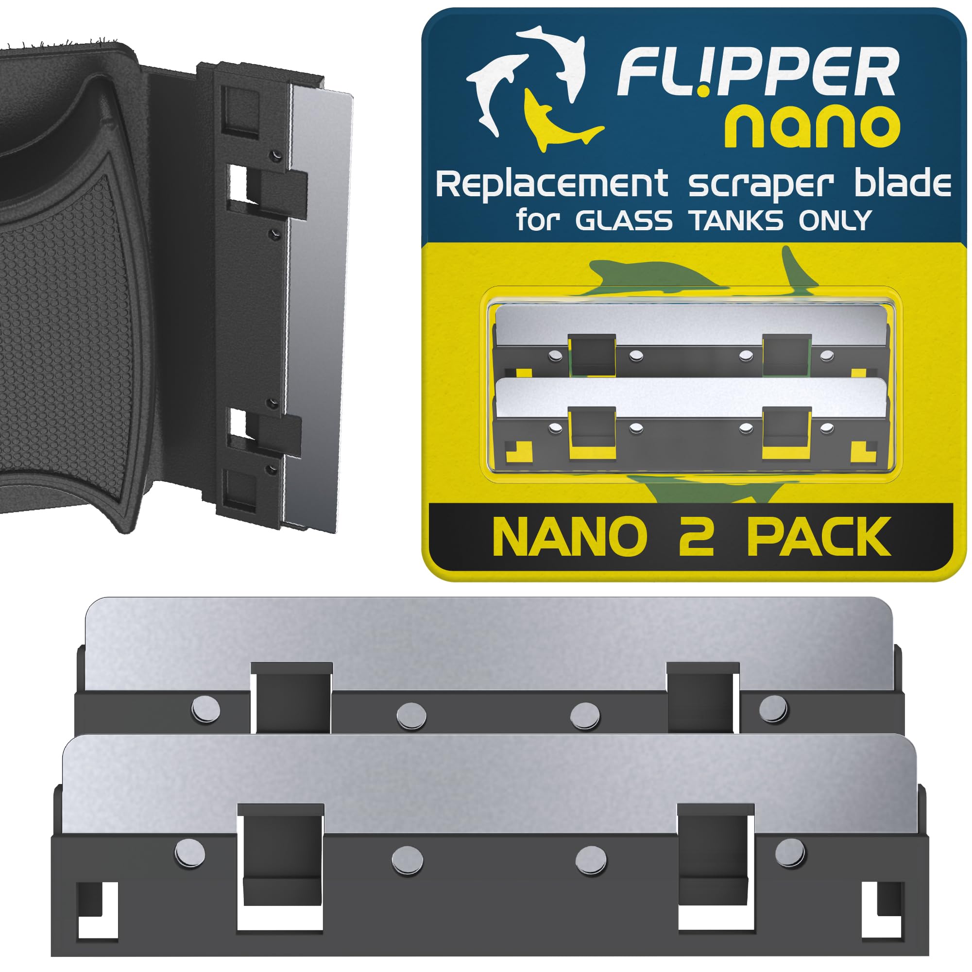 FL!PPER Flipper Max Replacement Blades for Aquarium Algae Scraper Fish Tank Kit.