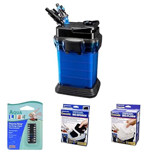 Penn-Plax Cascade 500: All-in-One Aquarium Canister Filter for 30 Gallons