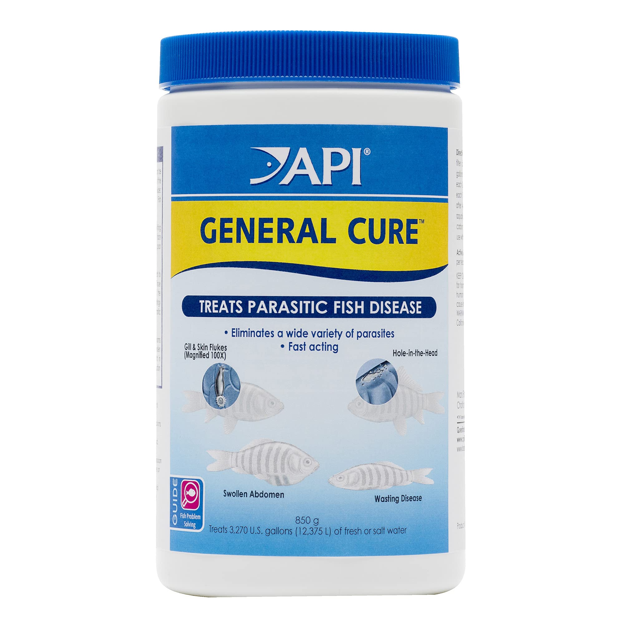 API GENERAL CURE: Fish Powder Medication for Freshwater and Saltwater - 30-Ounce Bulk