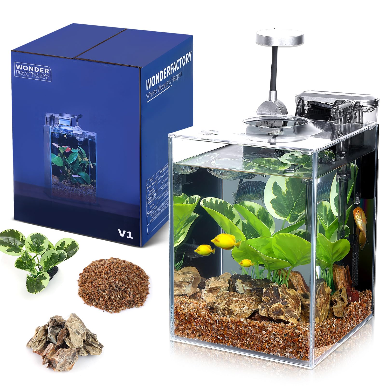 AIO Starter Kit – 1.5 Gallon Fish Tank Aquarium