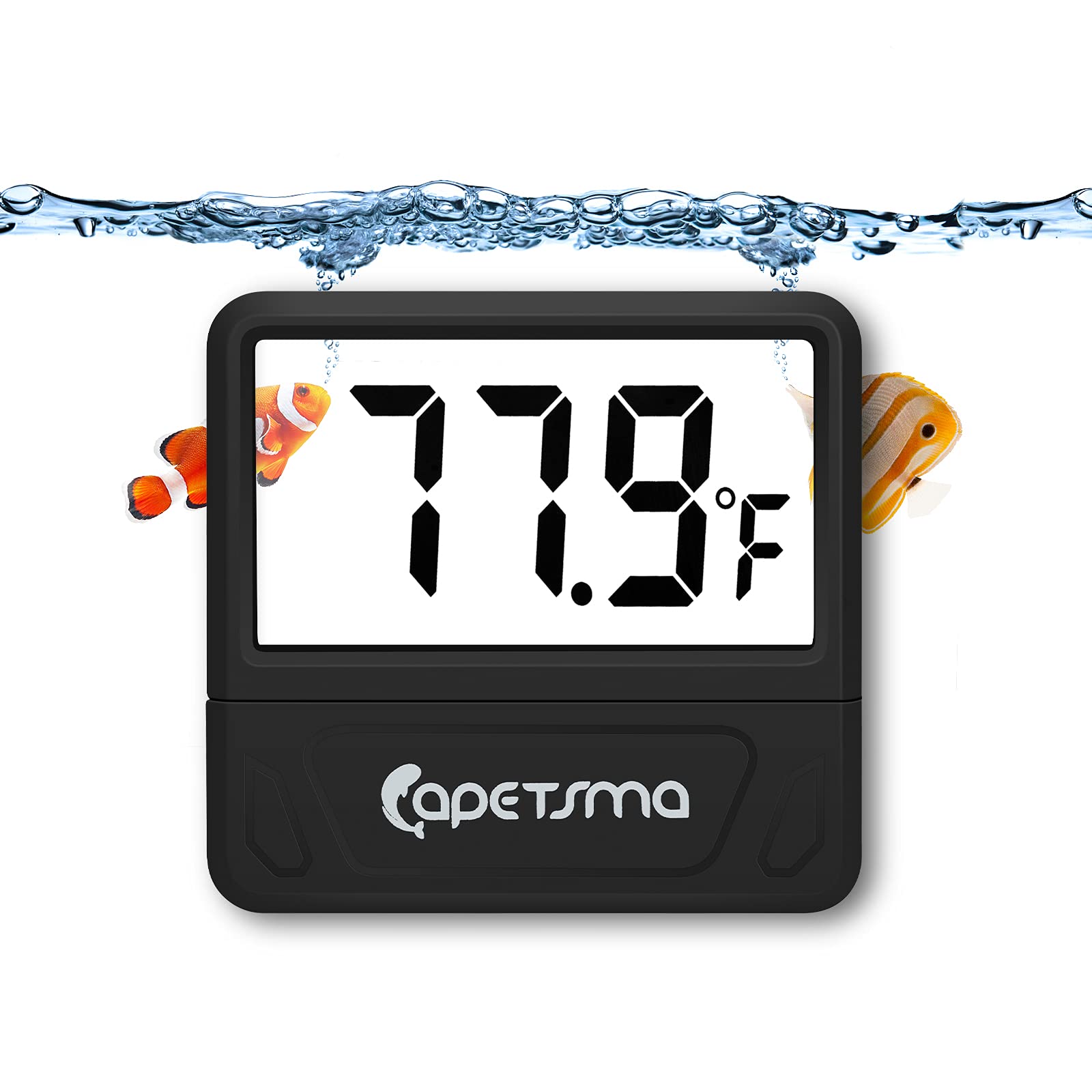 Capetsma Digital Aquarium Thermometer with Large LCD Screen for Accurate Temperature Monitoring