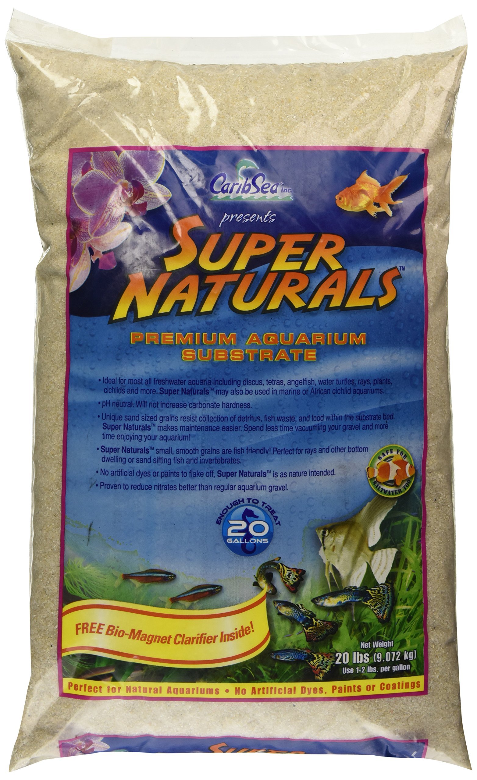 Caribsea Super Naturals Aquarium Sand: 20-Pound, Torpedo Beach