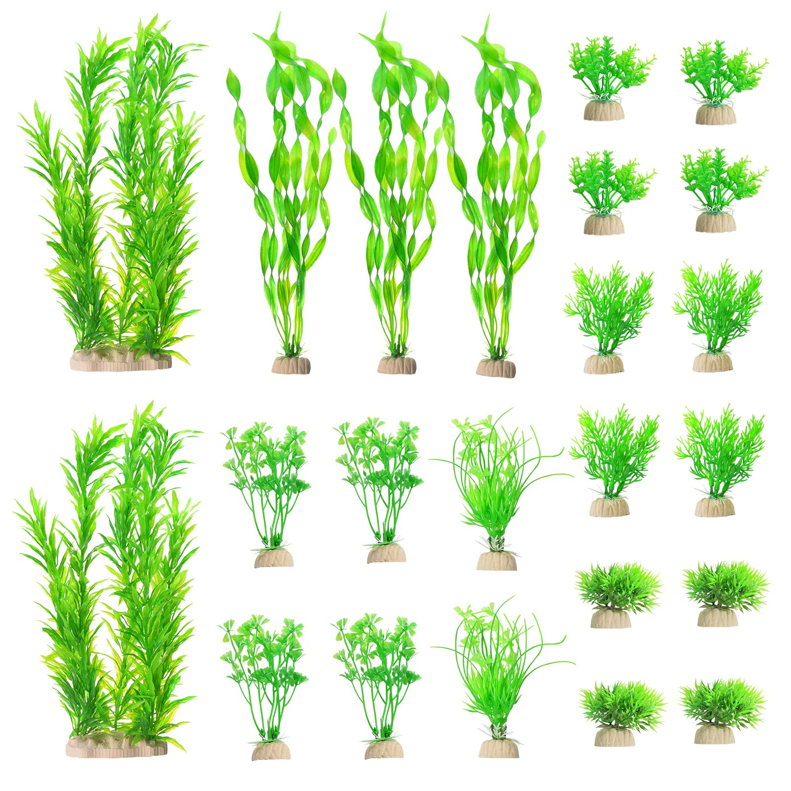 Ctpeng Aquarium Plants: 23 Pcs Plastic Fish Tank Decoration