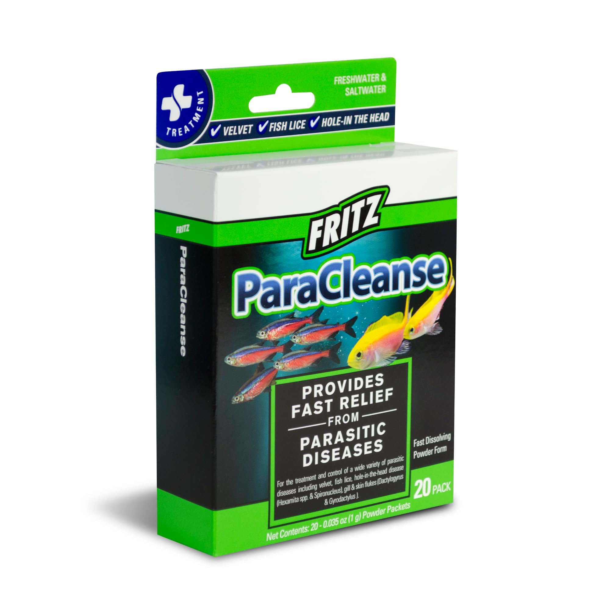 Fritz Aquatics ParaCleanse: Fast Relief from Parasitic Diseases (20-Count)