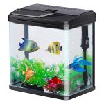 SANOSY 2 Gallon Aquarium Starter Kit: Small Glass Betta Fish Tank with Accessories