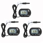 AQUANEAT Digital Thermometer: Aquarium, Reptile, Fish Tank – Large LCD Display (3 Pack)