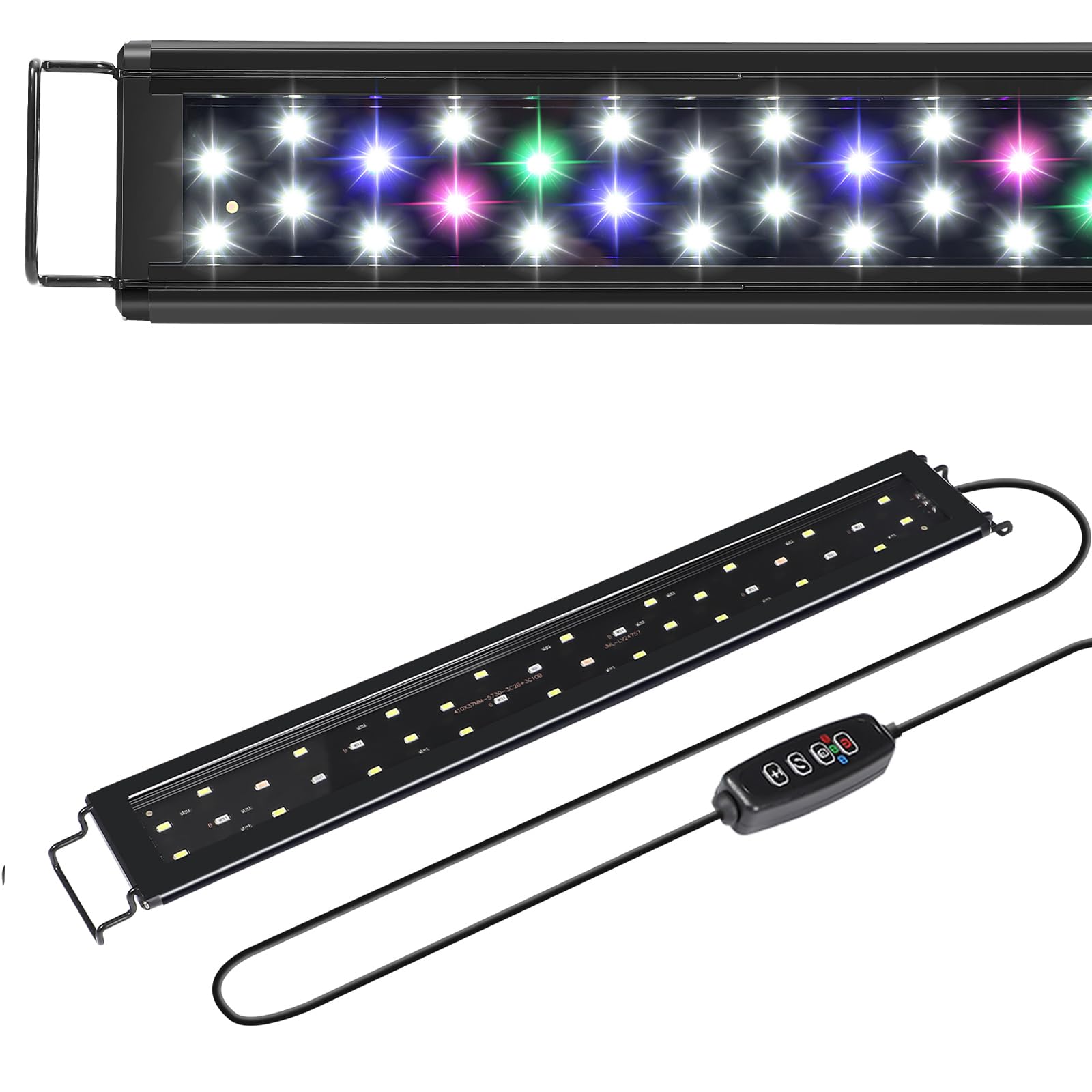 AQUANEAT LED Aquarium Light: Auto On/Off Timer, Full Spectrum, Adjustable Brightness