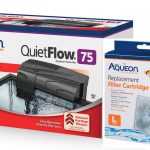 Aqueon Bundle: QuietFlow Power Aquarium Filter + 3 Replacement Cartridges (400 GPH)