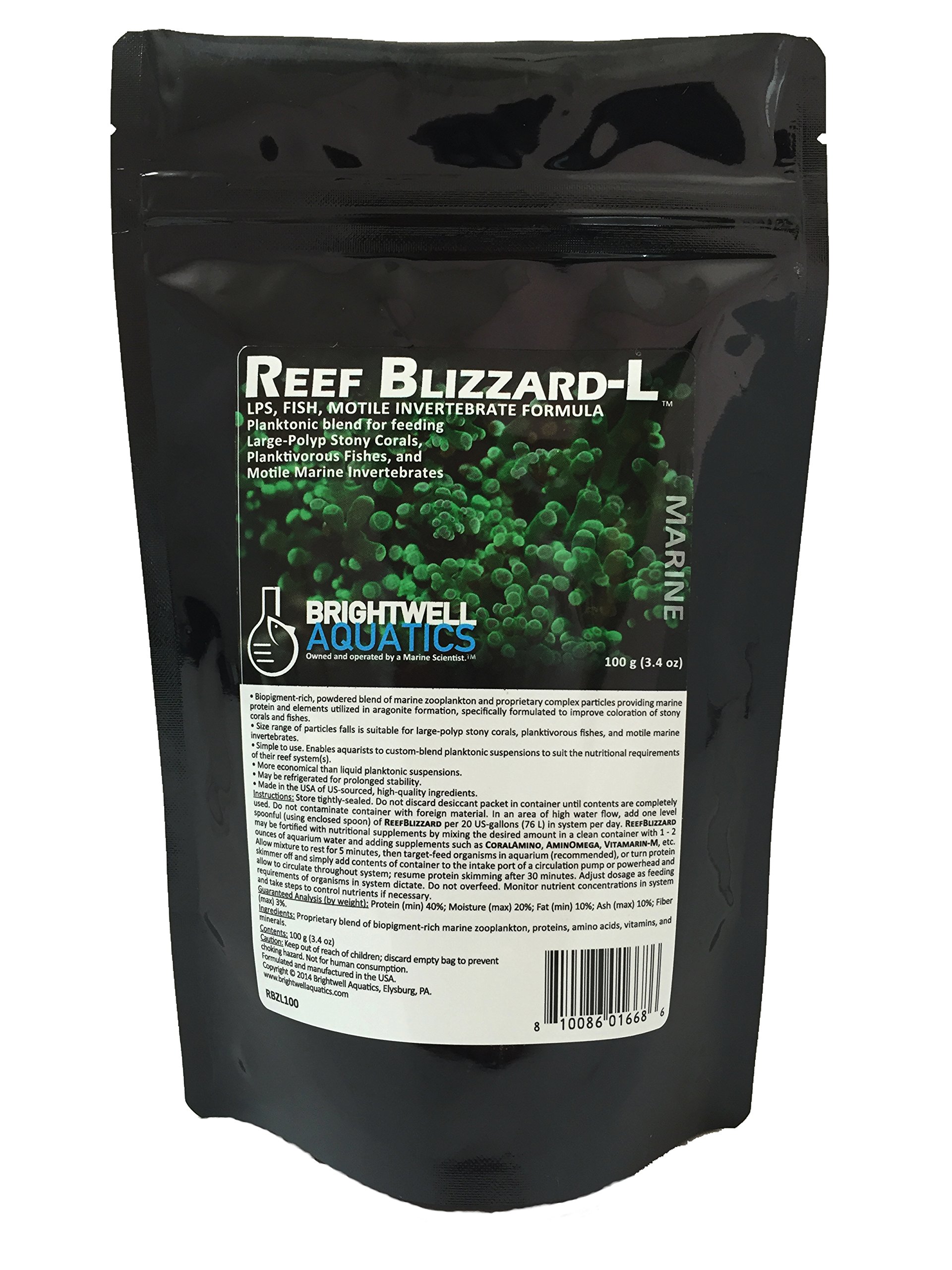 Brightwell Aquatics Reef Blizzard L – 50-g Powder Planktonic Food