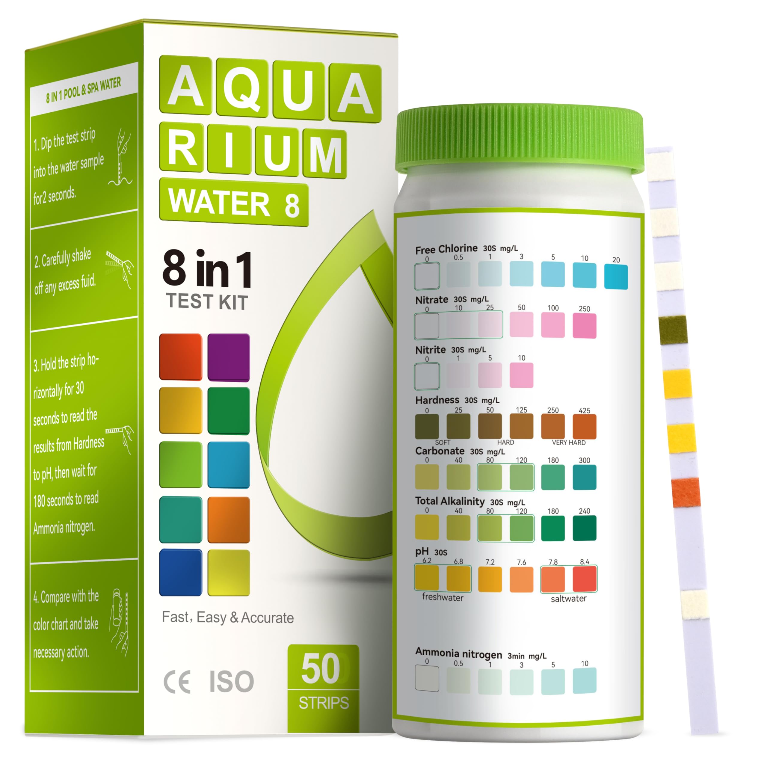 AAwipes 8-in-1 Aquarium Test Kit for Quick Water Testing