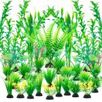 Ameliade 26 PCS Artificial Aquarium Plants and Decorations