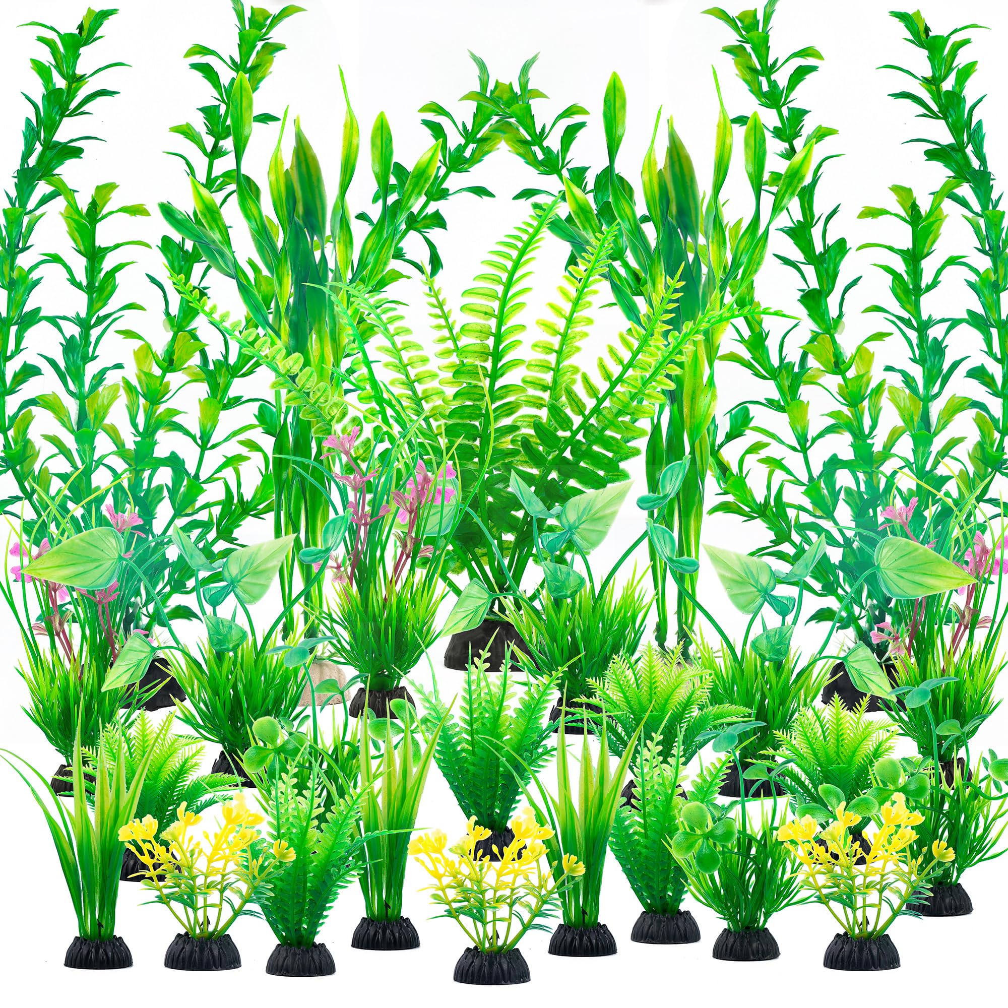 Ameliade 26 PCS Artificial Aquarium Plants and Decorations