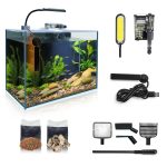 Aquarium Starter Kit by Wonderfactory: 3 Gallon Tank Essentials