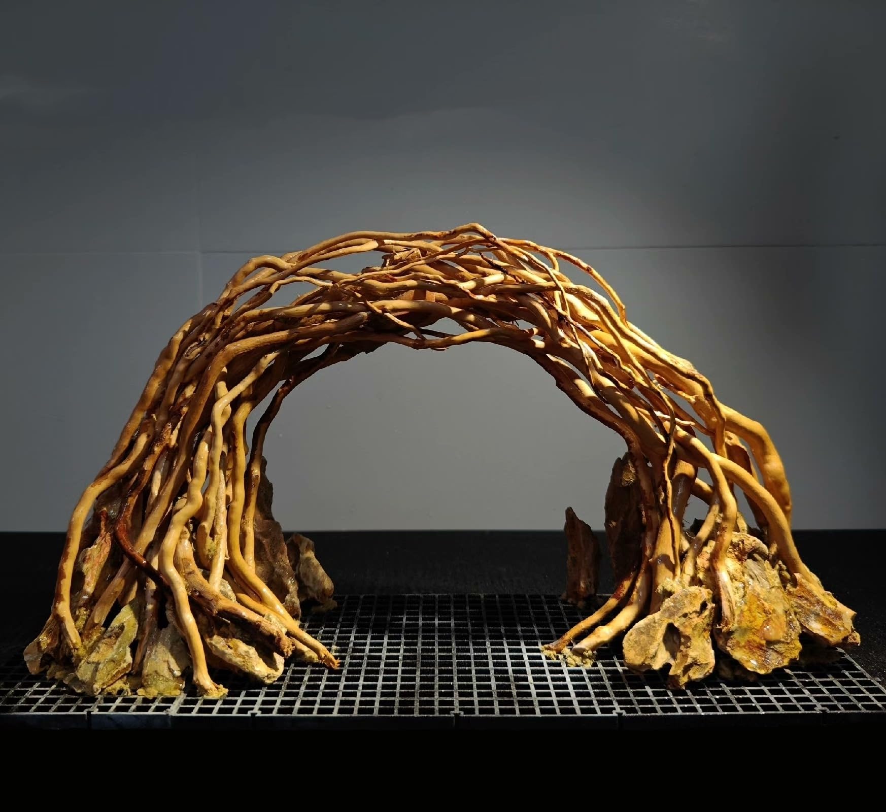 AWXZOM Handcrafted Driftwood Cave for Aquarium Landscapes