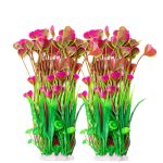 Begondis 2-Pack Soft Plastic Aquarium Water Plant Decorations