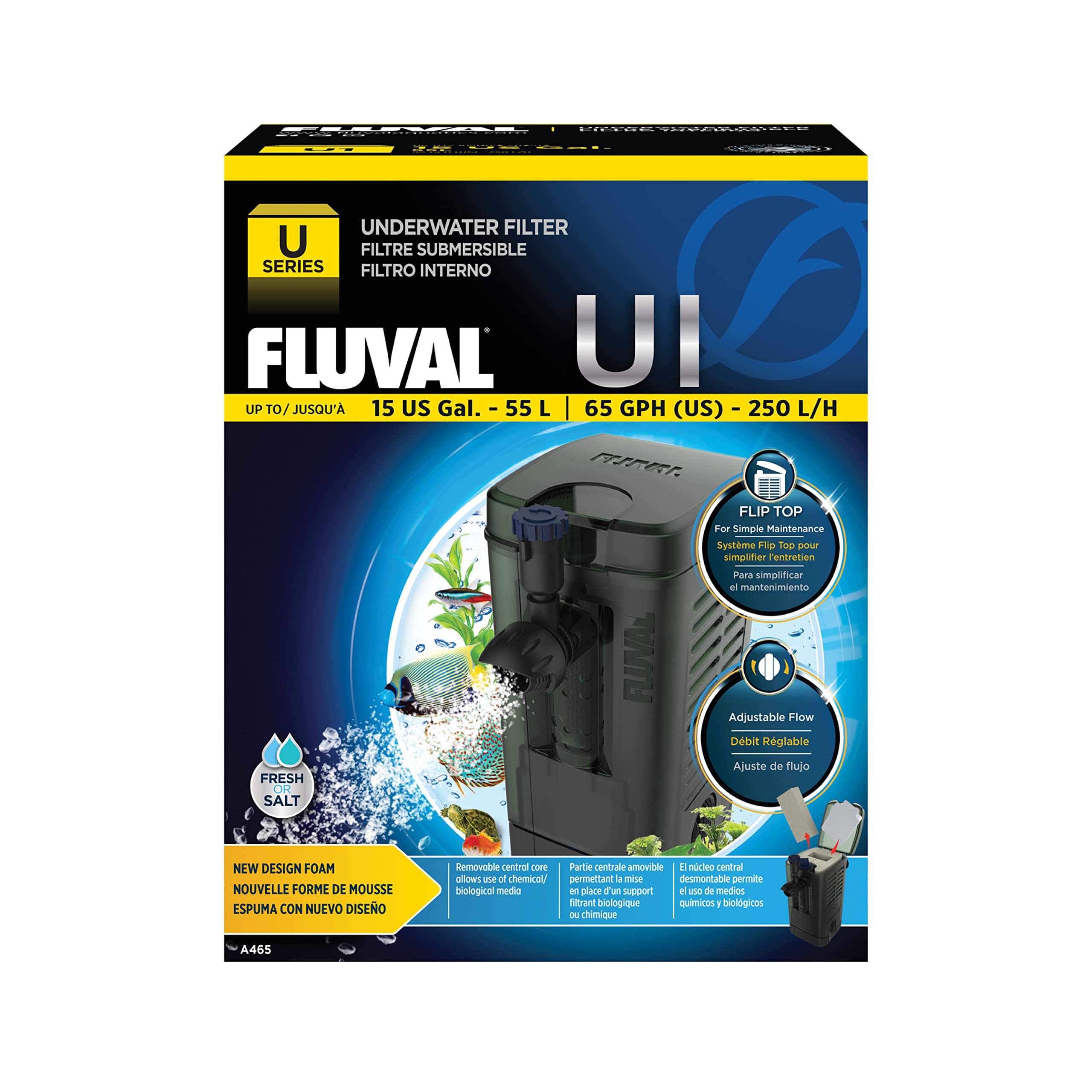 Fluval U2 Filter: Perfect for Freshwater, Saltwater, Terrariums, and Turtles.