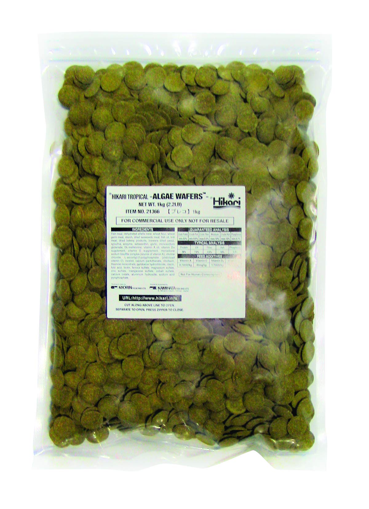 Hikari Tropical Mini Algae Wafers Fish Food, 2.2 lb