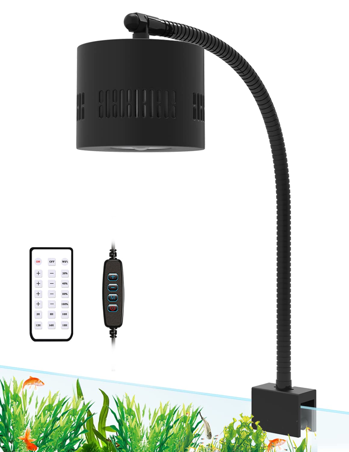 Lominie 6500K LED Aquarium Light with Remote for Freshwater Tanks