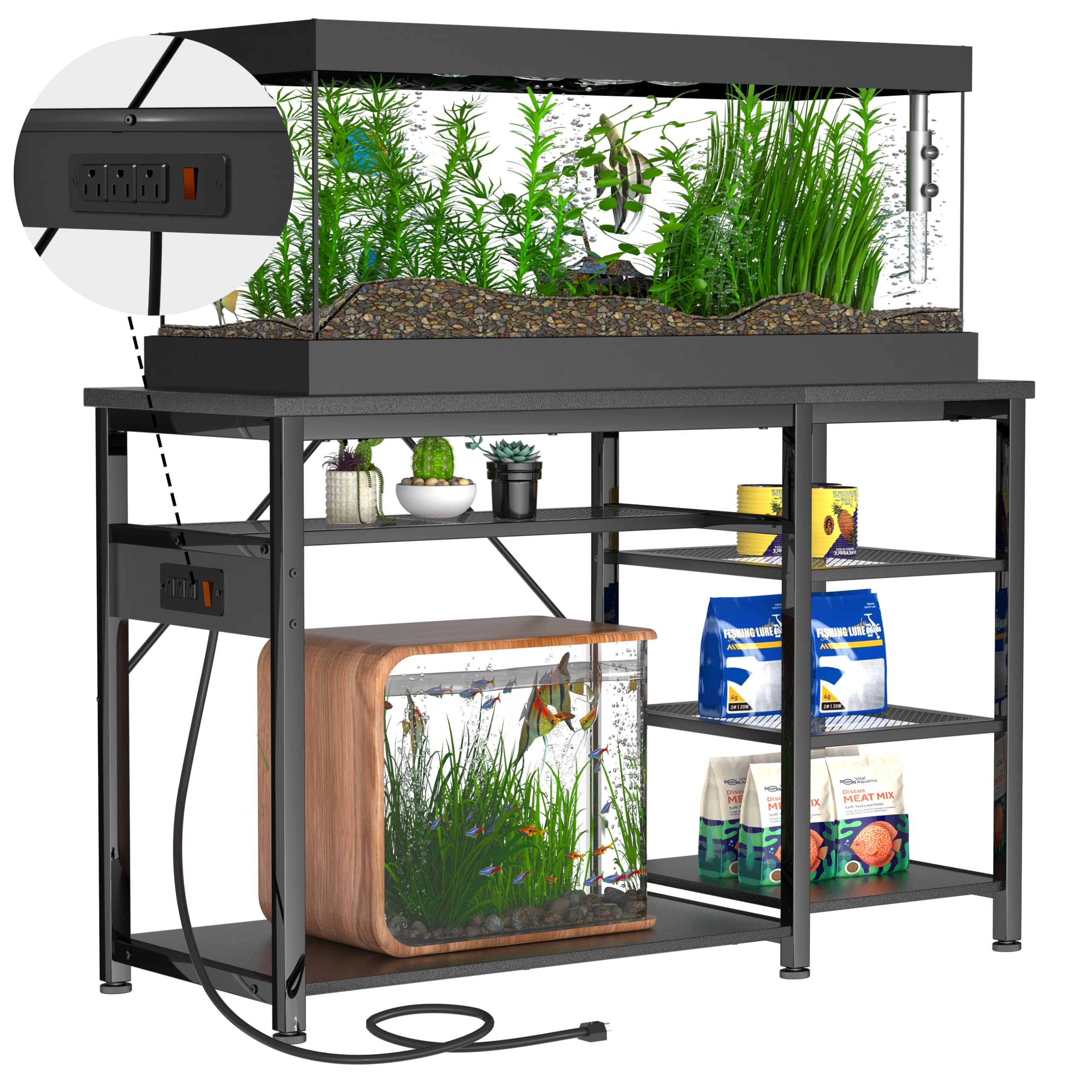 Aquarium Essentials: Heavy Duty 55-75 Gallon Fish Tank Stand