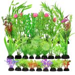 Gupawix 30Pcs Artificial Aquarium Plants for Fish Tank Decor