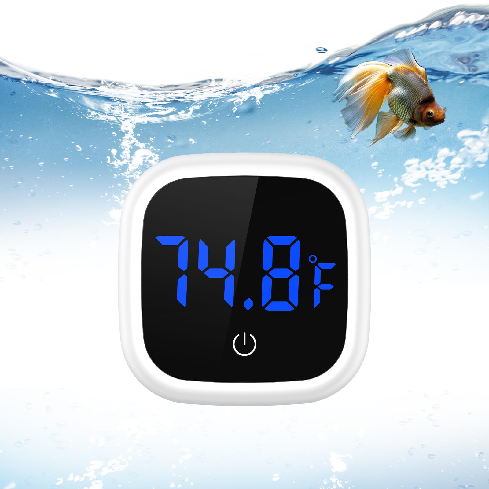 LOFICOPER Digital Aquarium Thermometer with LED Touch Screen