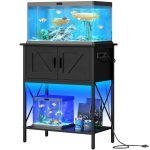 Hoobro 20 Gallon Fish Tank Stand with Power and Storage