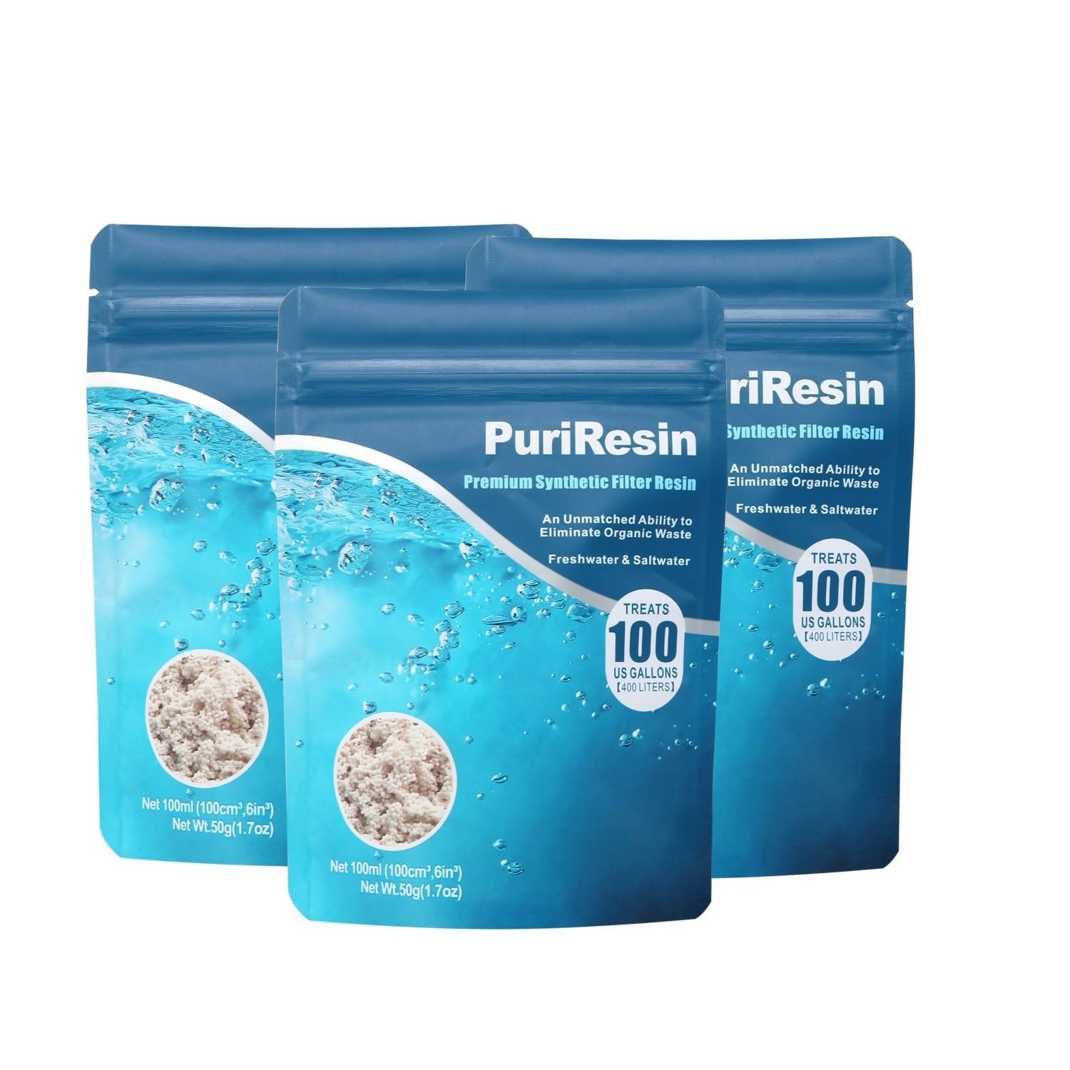 PuriResin Organic Aquarium Filter Media for Freshwater and Saltwater